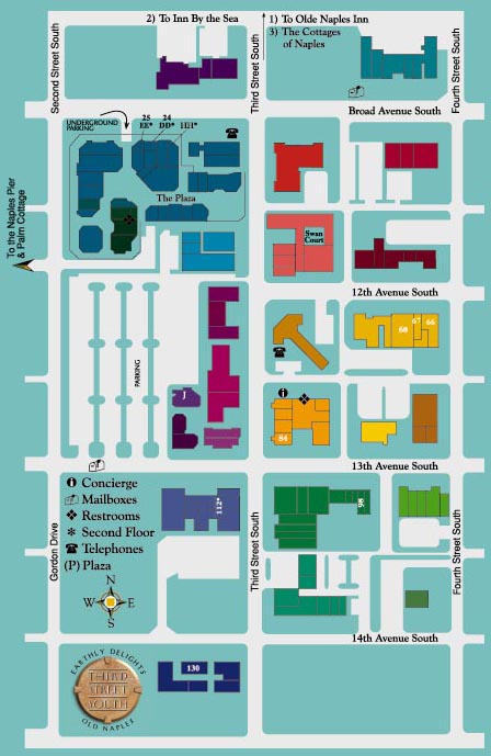Store Location Map for 3rd Street South in Naples Florida